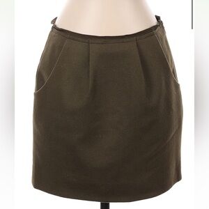 J. Crew Dark Olive Mini Skirt